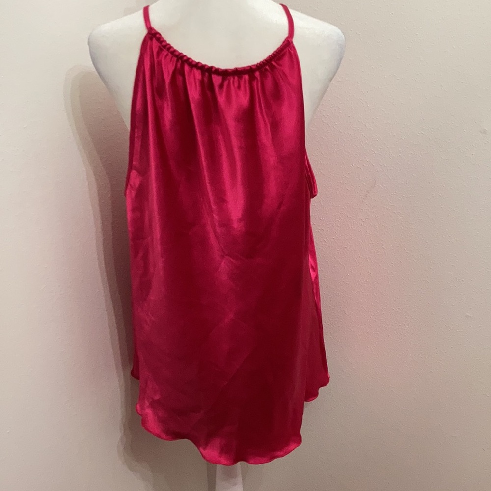 EUC Nicole Miller Hot-pink Spaghetti Strap Blouse Size XL - Picture 9 of 12